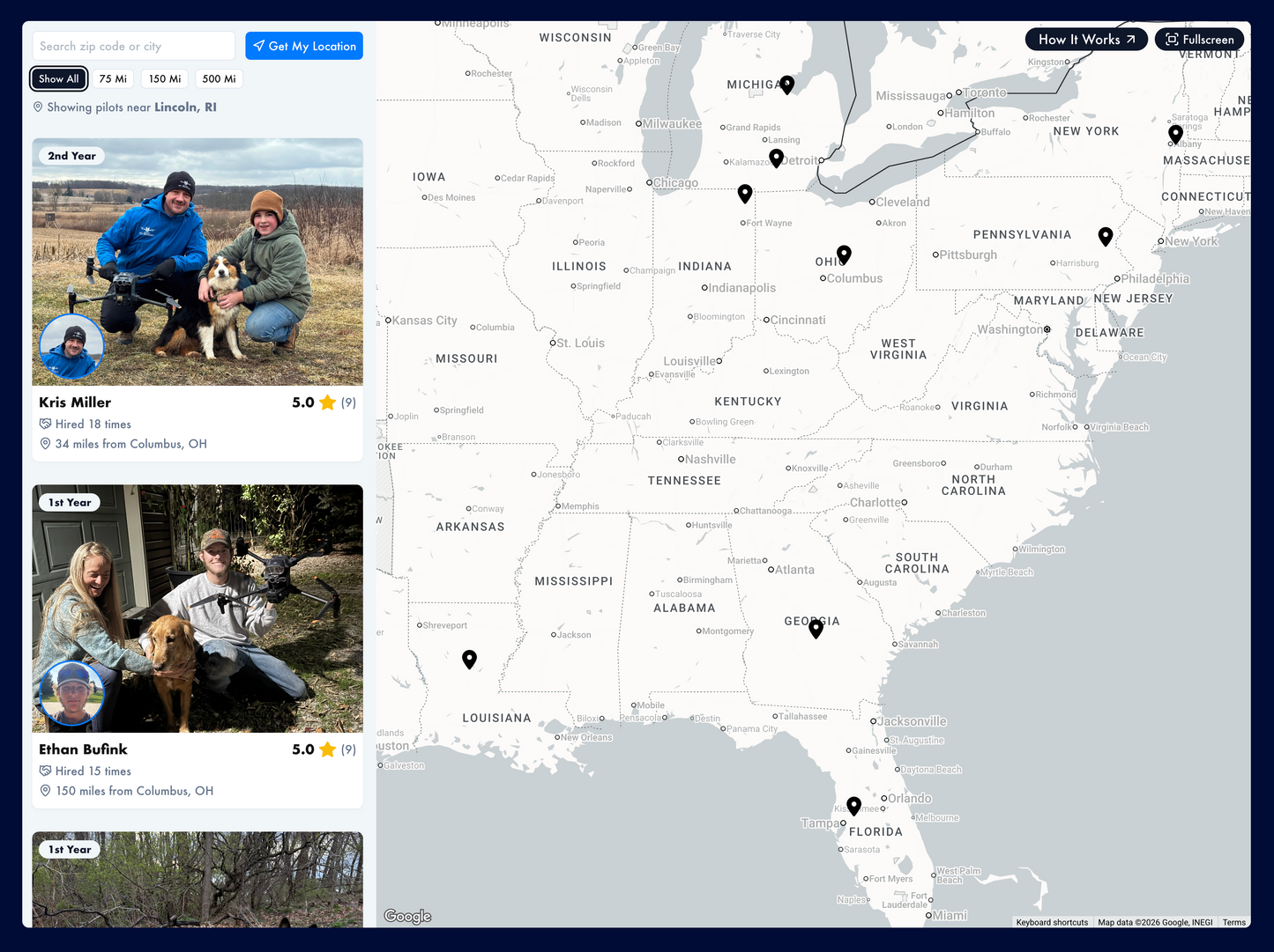 Pilot Locator Map Subscription