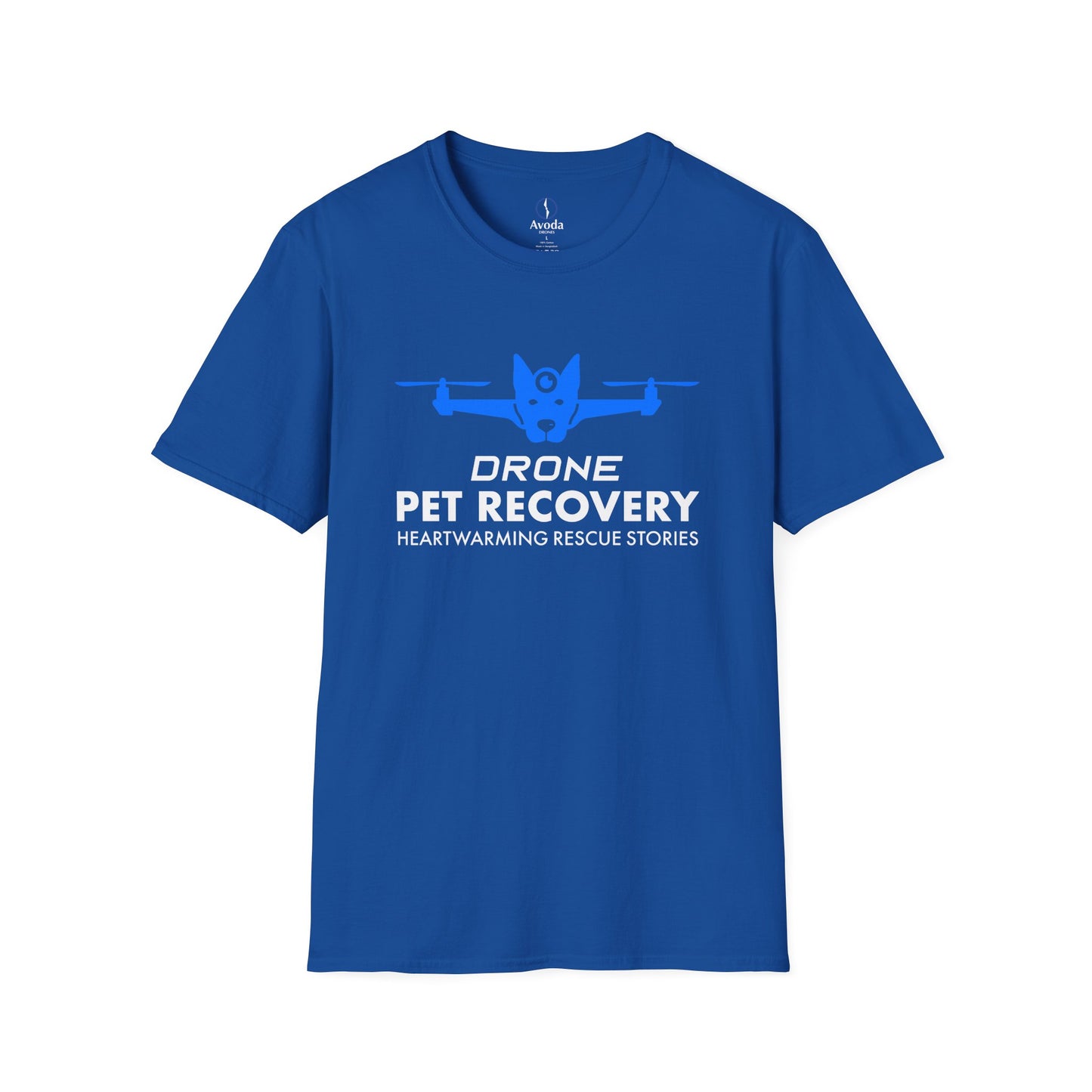 Drone Pet Recovery Logo T-Shirt - Dark Design