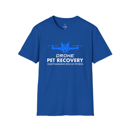 Drone Pet Recovery Logo T-Shirt - Dark Design