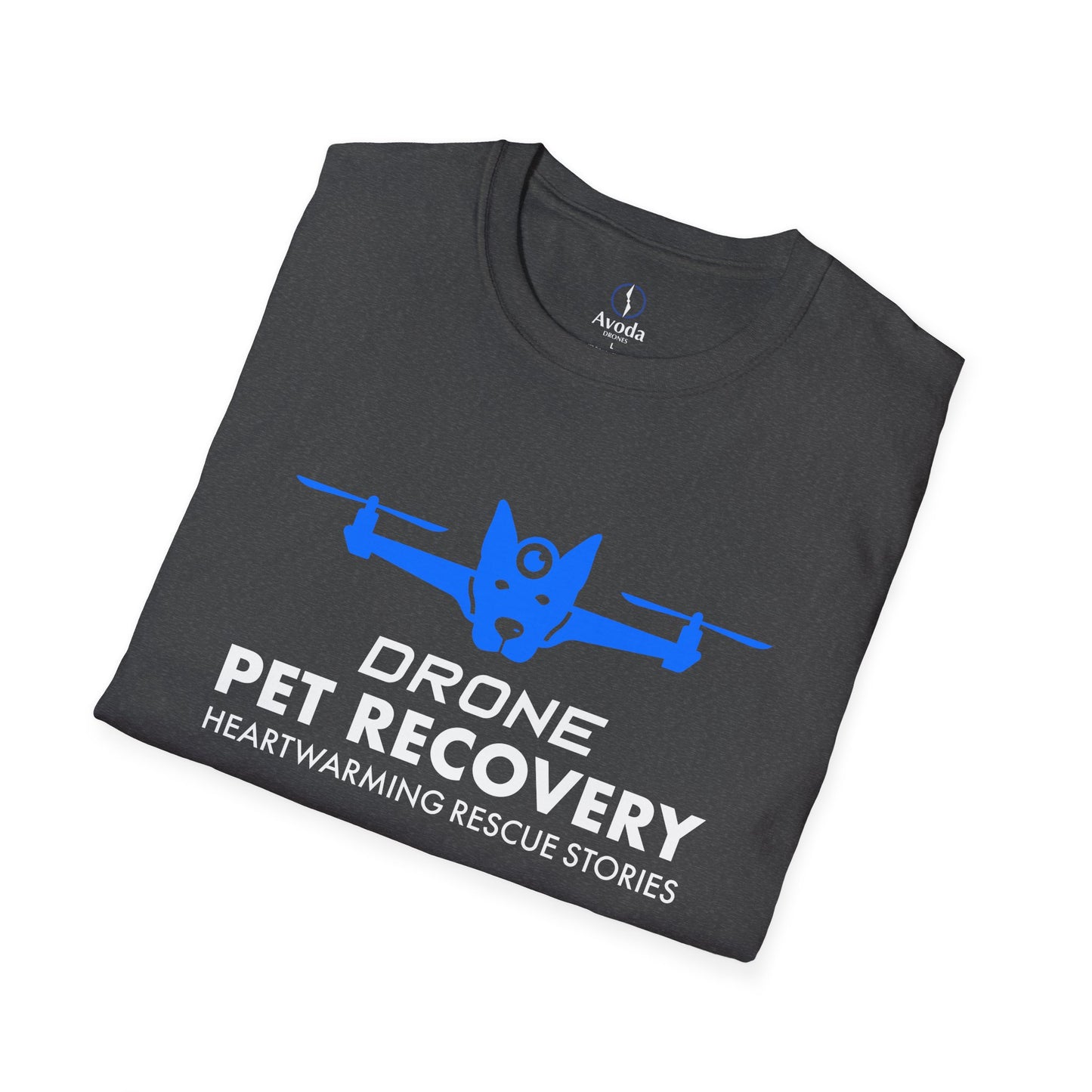Drone Pet Recovery Logo T-Shirt - Dark Design