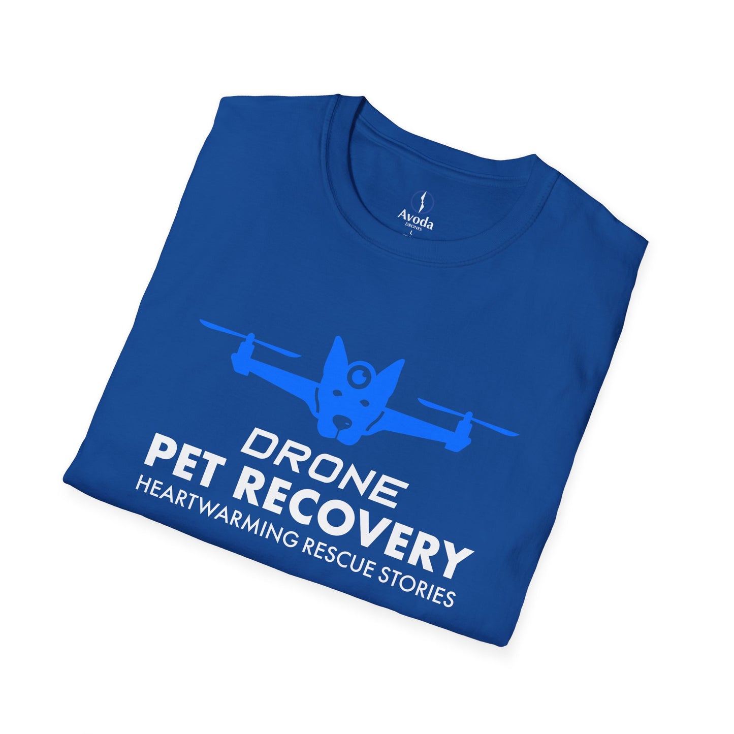 Drone Pet Recovery Logo T-Shirt - Dark Design