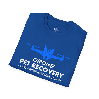 Drone Pet Recovery Logo T-Shirt - Dark Design