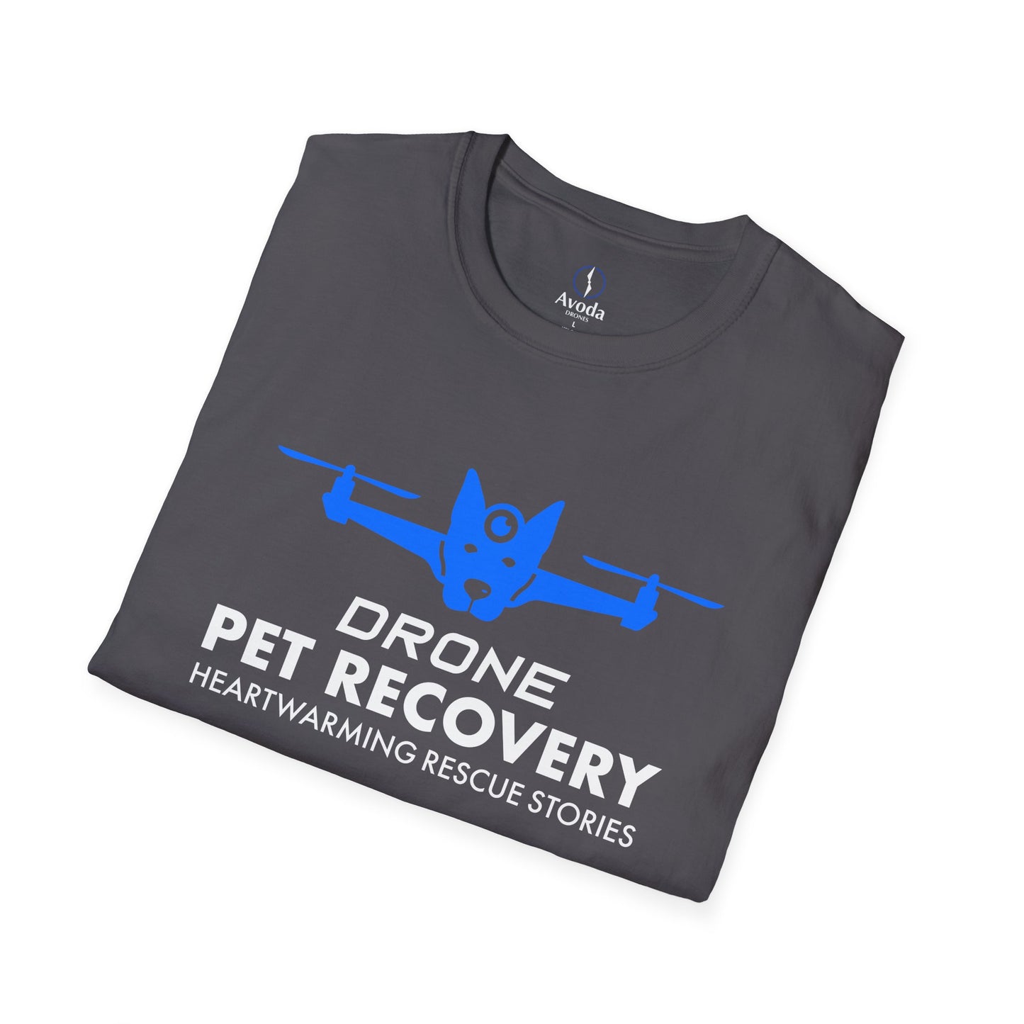 Drone Pet Recovery Logo T-Shirt - Dark Design