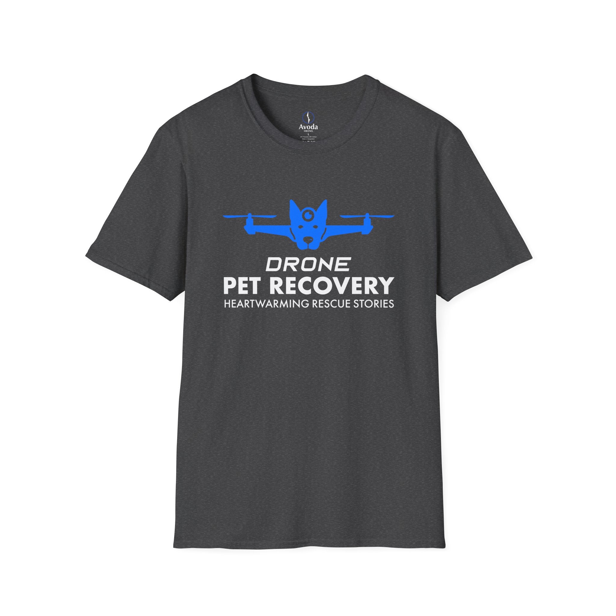 Drone Pet Recovery Logo T-Shirt - Dark Design