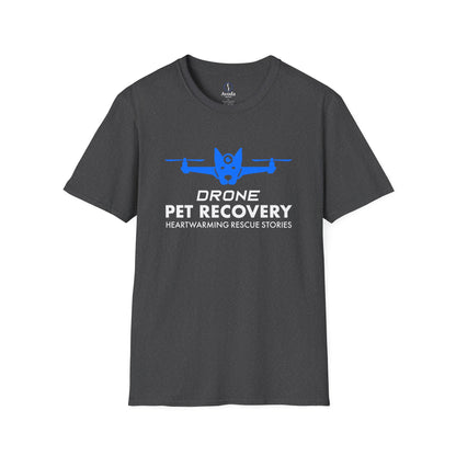 Drone Pet Recovery Logo T-Shirt - Dark Design